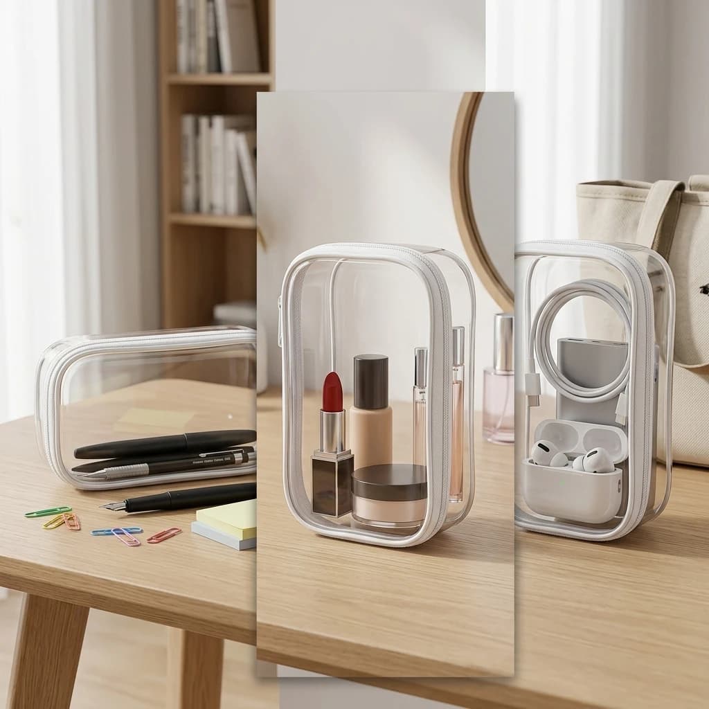 1 boîte de rangement rigide transparente avec fermeture à glissière - Organisateur de jeux de société en plastique durable, adapté aux jeux, aux puzzles