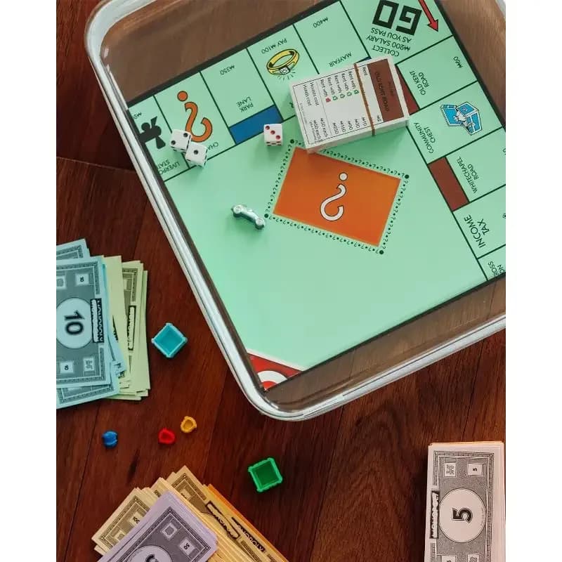 1 boîte de rangement rigide transparente avec fermeture à glissière - Organisateur de jeux de société en plastique durable, adapté aux jeux, aux puzzles