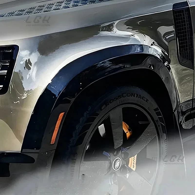 Dernier design durable Defender L663 20-25 90/110, extensions d'ailes élargies avec LED, élargisseurs de passage de roue modifiés spéciaux
