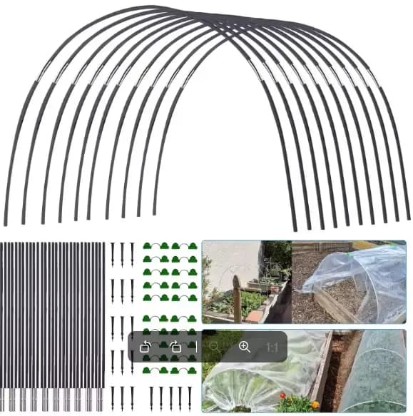 Cadre de Support pour hangar à petit arc de jardinage, tige de Support en fibre de verre pour serre