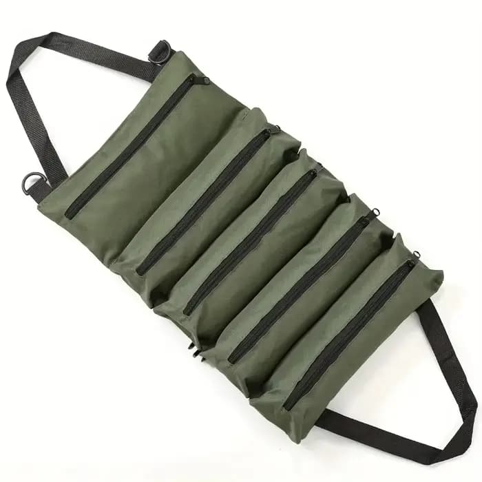 Sac à outils enroulable robuste - Organisateur multi-outils en tissu Oxford, rangement tout-en-un po