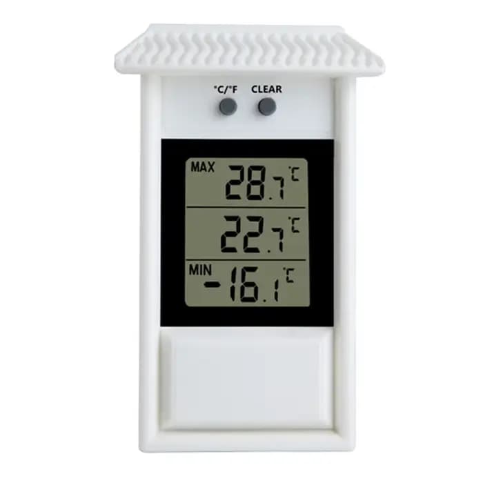 Thermomètre numérique étanche pour jardin, affichage Max Min, pour serre, jardin, intérieur et extér
