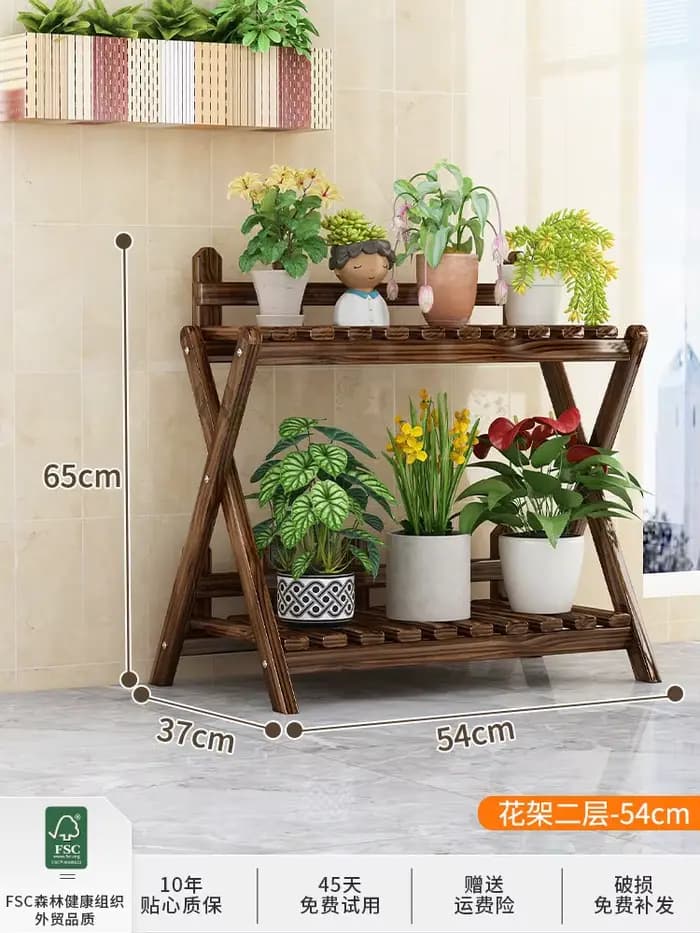 Étagère à plantes décorative en bois, petite étagère à plantes d'intérieur de style européen, suppor