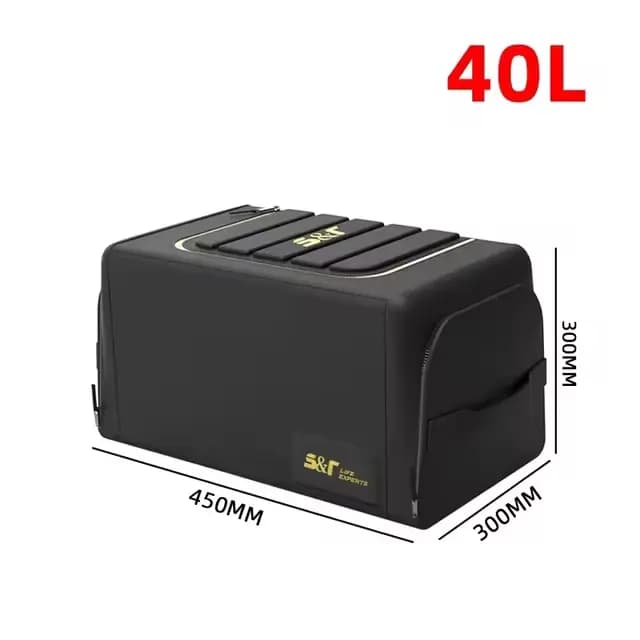 Organisateur de rangement de coffre de voiture avec couvercle, organisateur universel de coffre de v