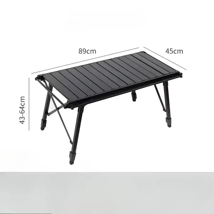 Table pliante réglable en alliage d'aluminium pour camping en plein air, table de barbecue à panneau