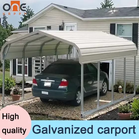 Abri de garage préfabriqué en métal 11x19 pieds, imperméable, coupe-vent, à toit arqué galvanisé, po