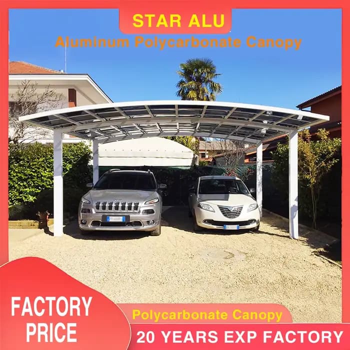 Carport Sunroom extérieur toit Patio couvre balcon personnalisé étanche Polycarbonate aluminium auve