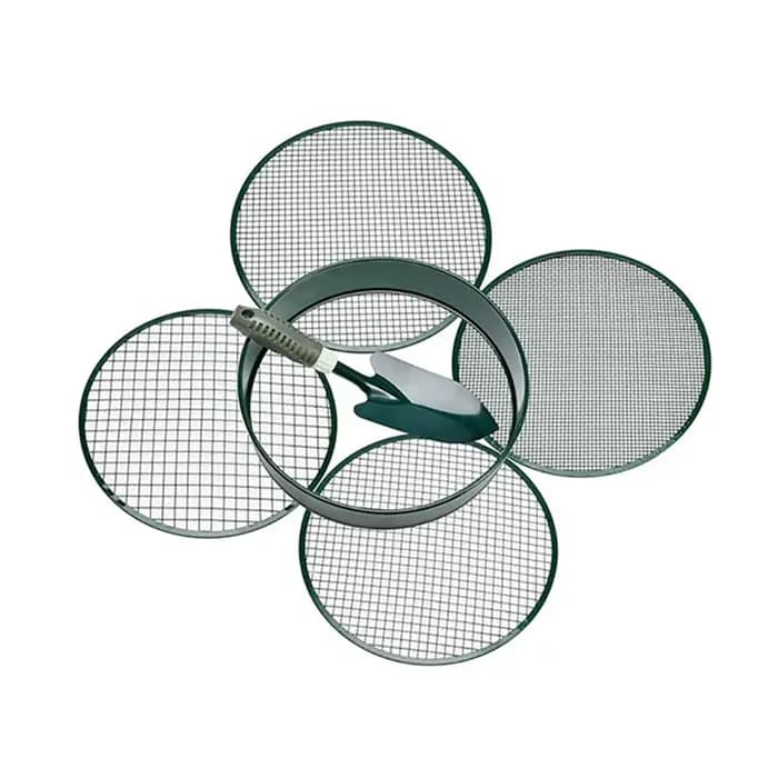 Tamis de sol en métal, tamis de jardin en acier inoxydable, pour jardin de viande, Compost, pierre d