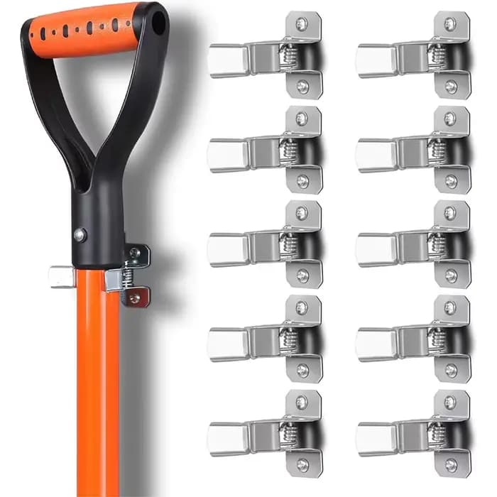 Lot de 10 supports muraux pour pelles, organisateur d'outils de jardin extérieur pour garage, abri d