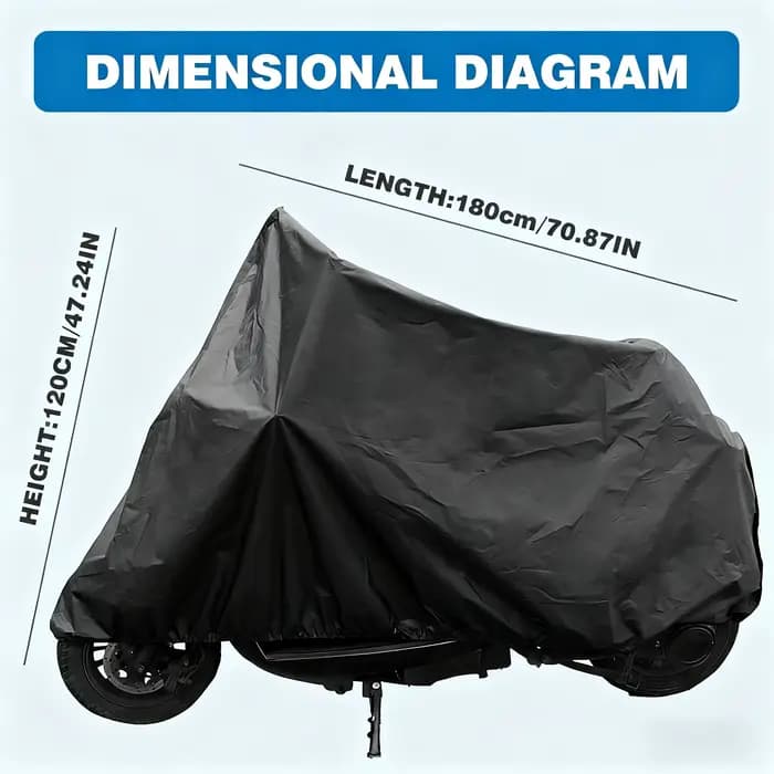 Abri de vélo noir à couverture intégrale, imperméable, anti-poussière, pare-soleil pour usage extéri