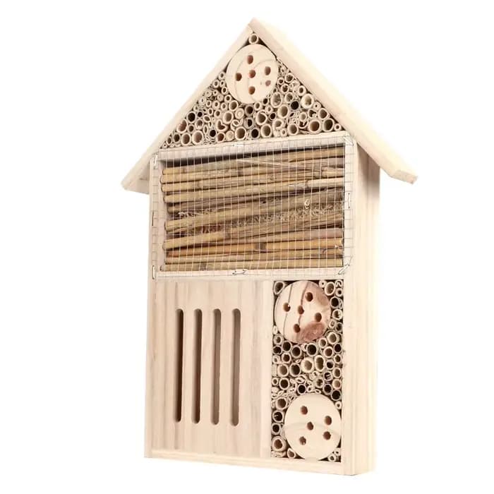 Nichoir de jardin en bois pour insectes et abeilles, décoration extérieure