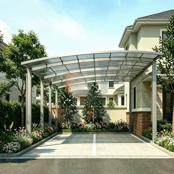 Abri de voiture en aluminium sur mesure, structure métallique peinte, abri de voiture imperméable, auvent durable pour jardin, garage, villa, cour arrière