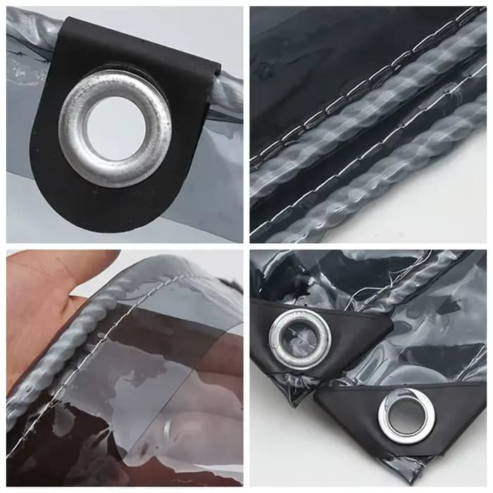 Gril imperméable transparent en PVC gris
