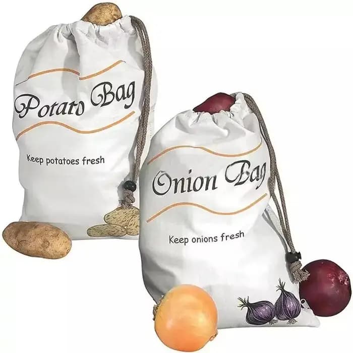 Sac de rangement pour pommes de terre et oignons