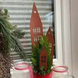 Ensemble de 3 inserts de jardin en métal de style rustique