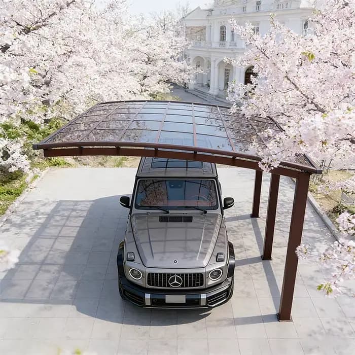 Carport de voiture robuste en alliage d'aluminium de qualité supérieure