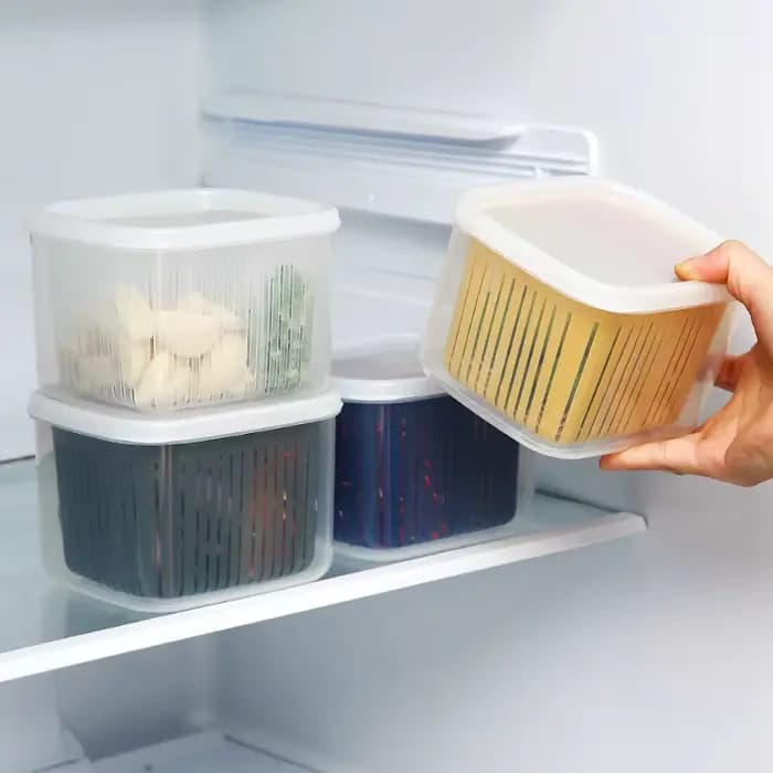 Boîte de rangement de Fruits et légumes à 2 grilles