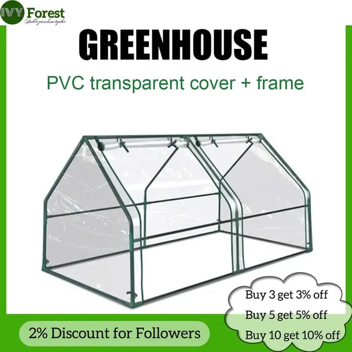 Serre avec Couverture Transparente en PVC