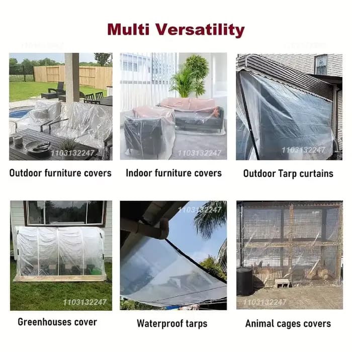 Bâche transparente imperméable pour jardin