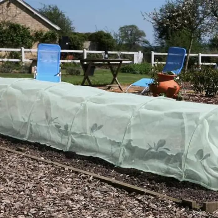 Tunnel de plantation agricole en maille de 3 mètres avec couverture en plastique (support non inclus) – Filet