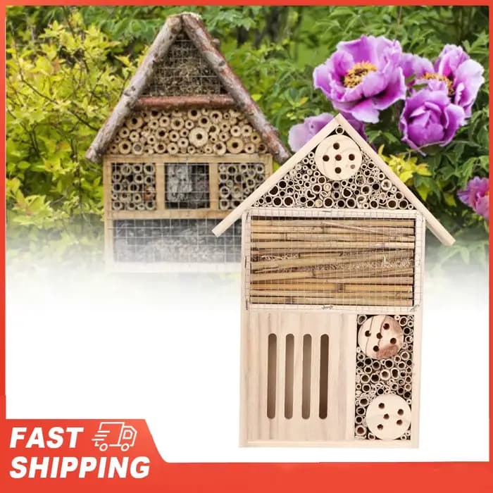 Nichoir de jardin en bois pour insectes et abeilles, décoration extérieure