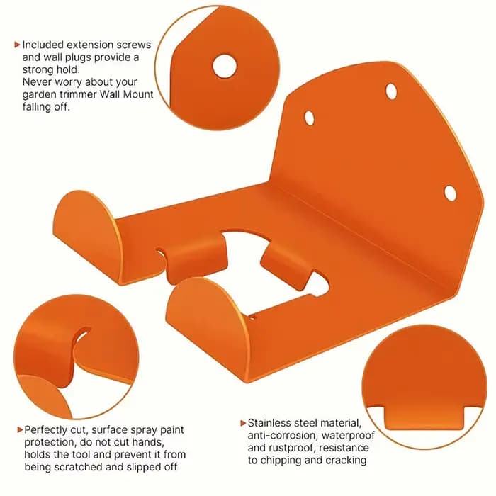 Support mural pour tondeuse à gazon et outils de jardin – Organisateur de garage pour débroussailleuses