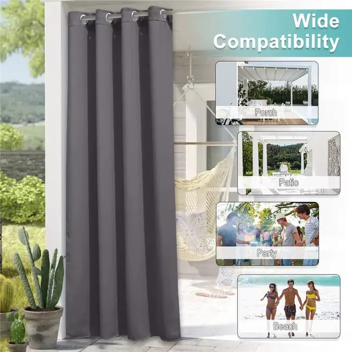 Rideau d'extérieur imperméable pour patio