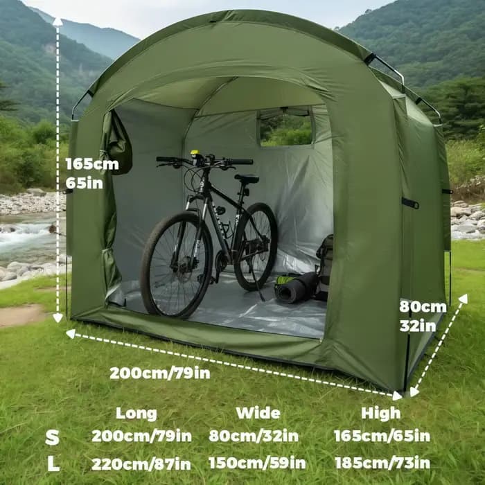 Abri de vélo portable pour l'extérieur avec tissu Oxford épaissi
