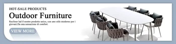 Ensembles de table et de chaises en osier de jardin extérieur en rotin en plastique imperméable pour villa et cour