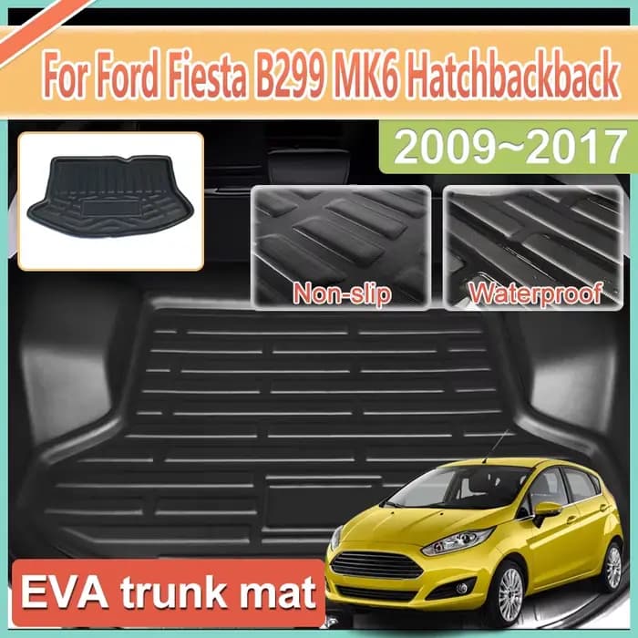 Coussin de rangement pour coffre de voiture, pour Ford Fiesta B299 MK6 Hatchback 2009 ~ 2017 2010 2012, doublure imperméable et facile à nettoyer, tapis de coffre antidérapants
