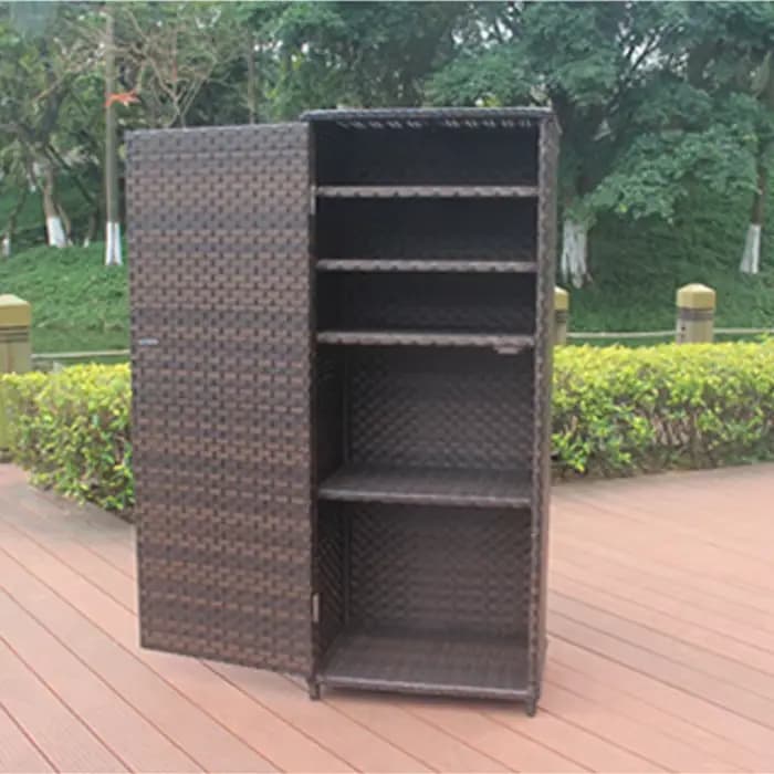 Armoire à chaussures de balcon en rotin moderne