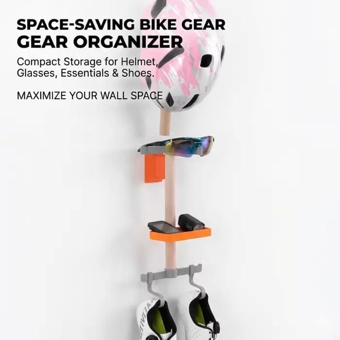 Support mural pour vélo en bois de hêtre massif