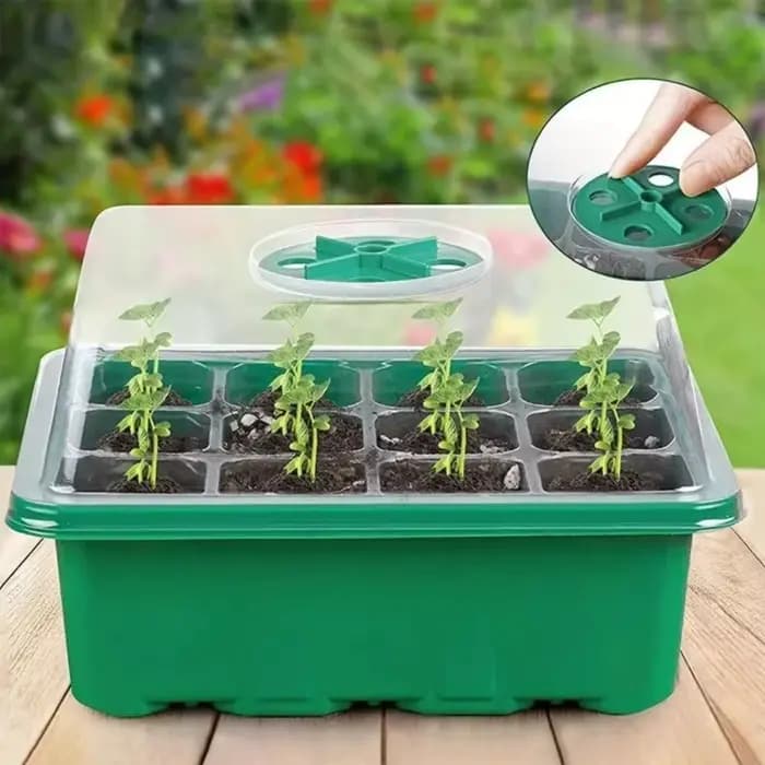 Kit de démarrage pour plantes à effet de serre avec trou de ventilation