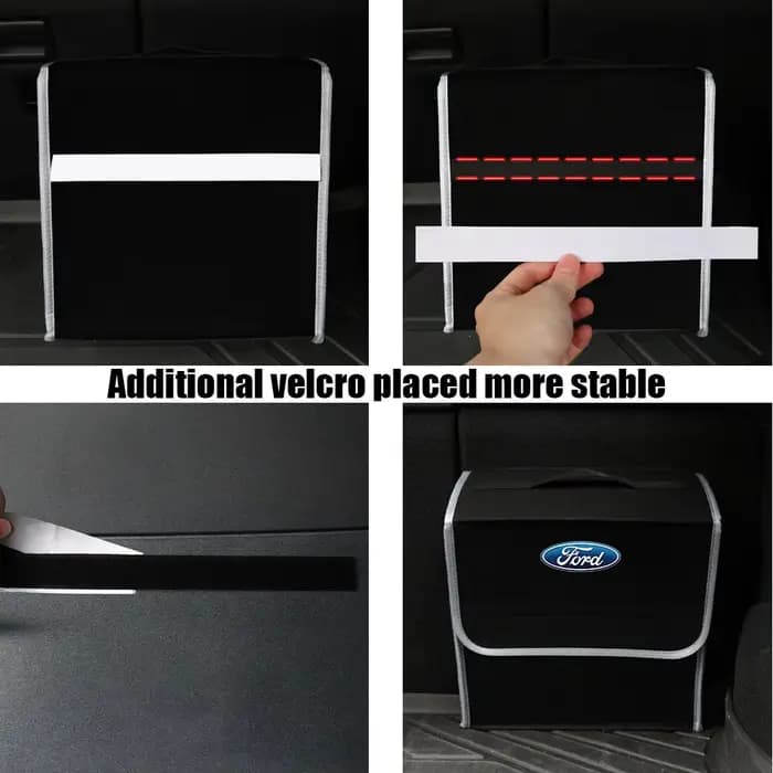 Boîte de rangement en feutre pour coffre de voiture, sac de rangement pliable, outil de tri des objets en désordre dans la voiture, Ford Fiesta Mondeo Fusion Explorer Escape Edge ST