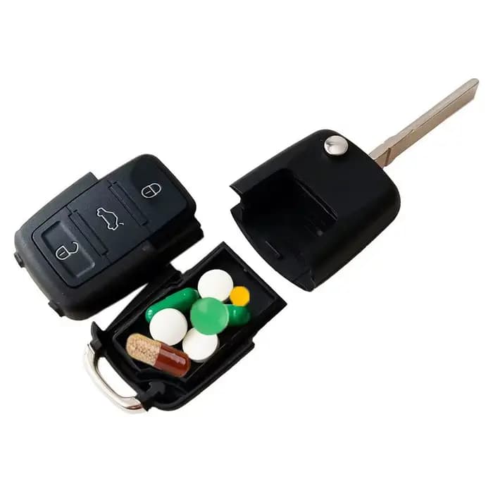 Petite boîte de rangement en métal pour clé de voiture