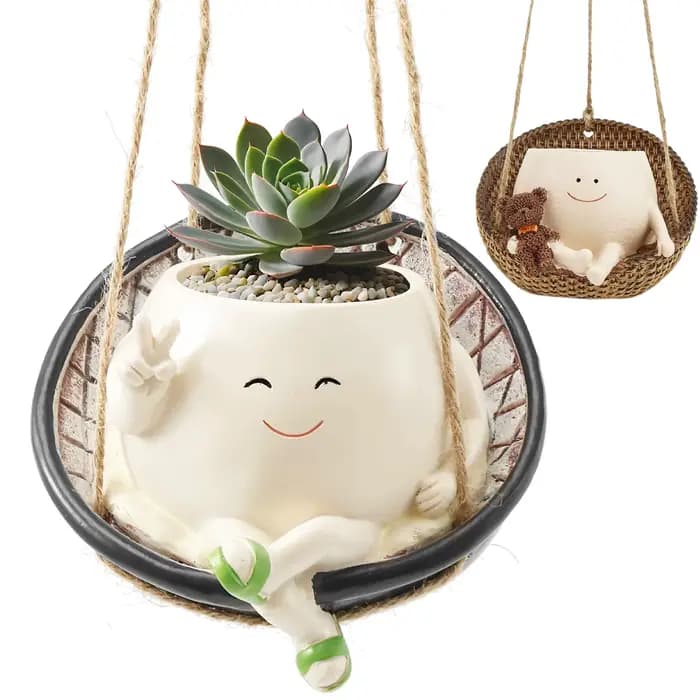 Pot de jardinière en résine synthétique