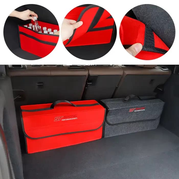 Boîte de rangement de coffre de voiture, sac de rangement automatique de grande capacité pour Ford ST Line F150 Ranger Fiesta Focus Transit Mustang Mondeo MK2 MK3