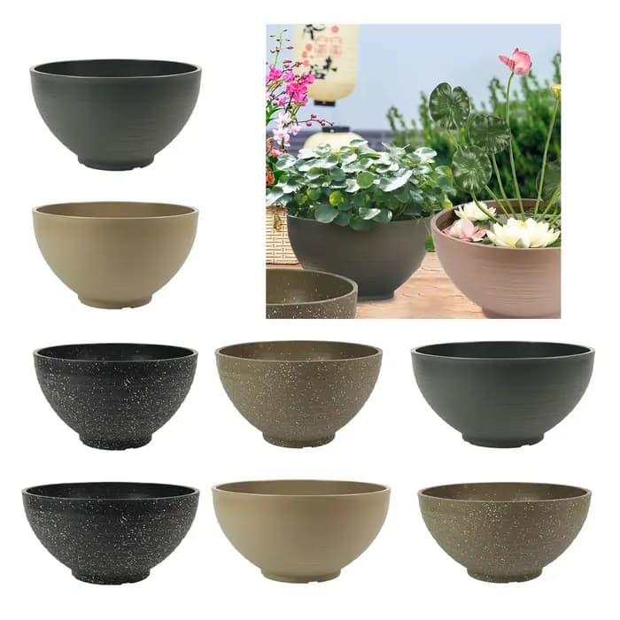 Jardinière de jardin de grande capacité avec pot en plastique de fleur de nénuphar