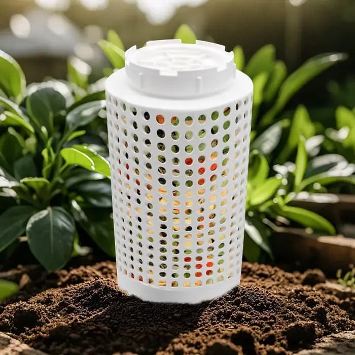 Composteur de jardin enterré pour lombricompostage avec couvercle