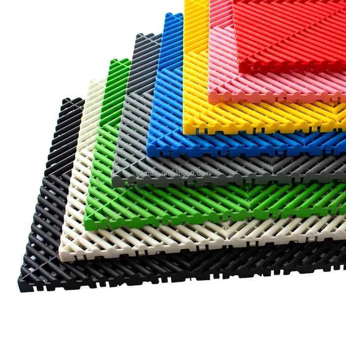 Carreaux de verrouillage de plancher de garage Carrelage modulaire robuste PP