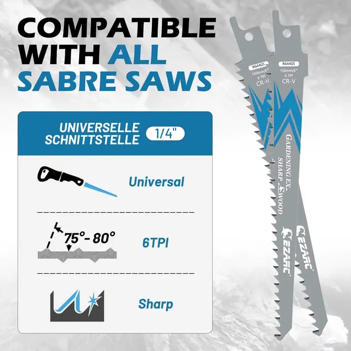 EZARC lames de scie alternative pour l'élagage du bois