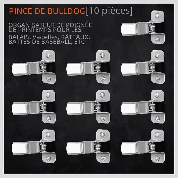 Lot de 10 supports muraux pour pelles