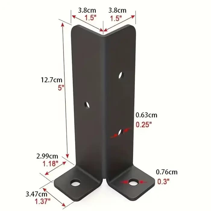 Supports de poteaux métalliques robustes 2 pièces