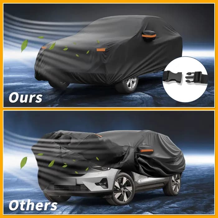 Motoforti Housse de voiture imperméable toutes saisons - Protection extérieure complète résistante aux UV pour Volvo XC40 2017-2022 210D-PU