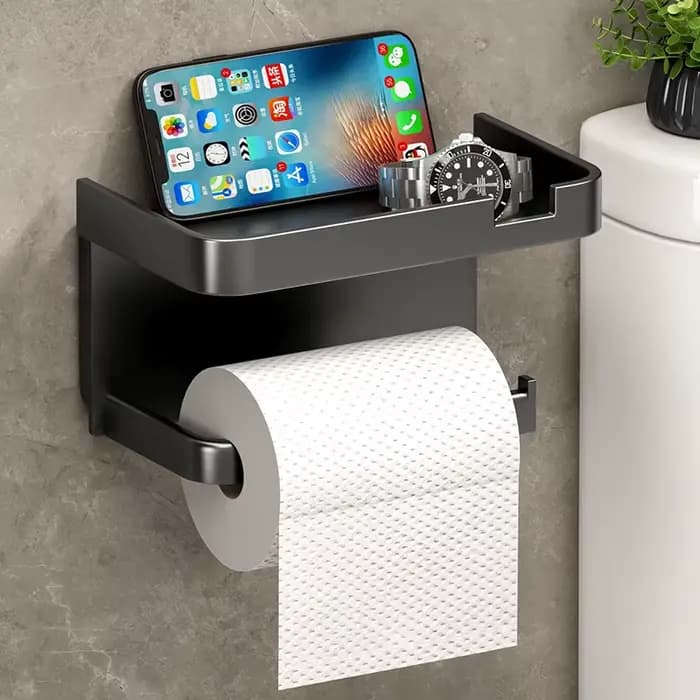 Support mural en plastique pour papier toilette