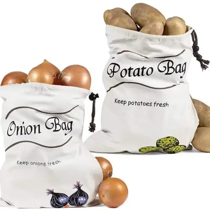 Sac de rangement pour pommes de terre et oignons