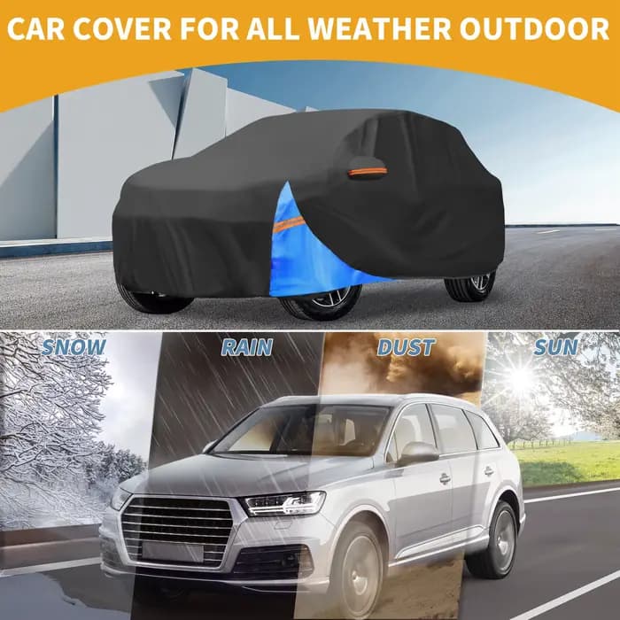 Housse de voiture imperméable toutes saisons Motoforti – Protection extérieure complète résistante aux UV pour Vauxhall Mokka 210D-PU