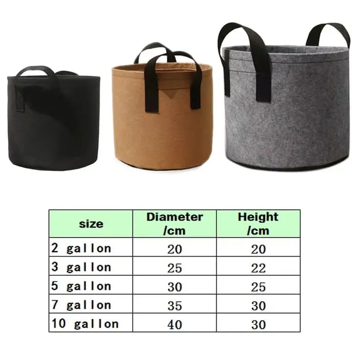 2/3/5/7/10 Gallons plante de jardin cultiver sacs légumes Pot de fleur planteur bricolage pomme de terre Pot