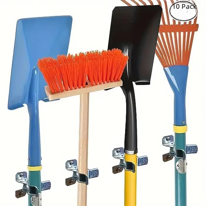 Lot de 10 supports muraux pour pelles