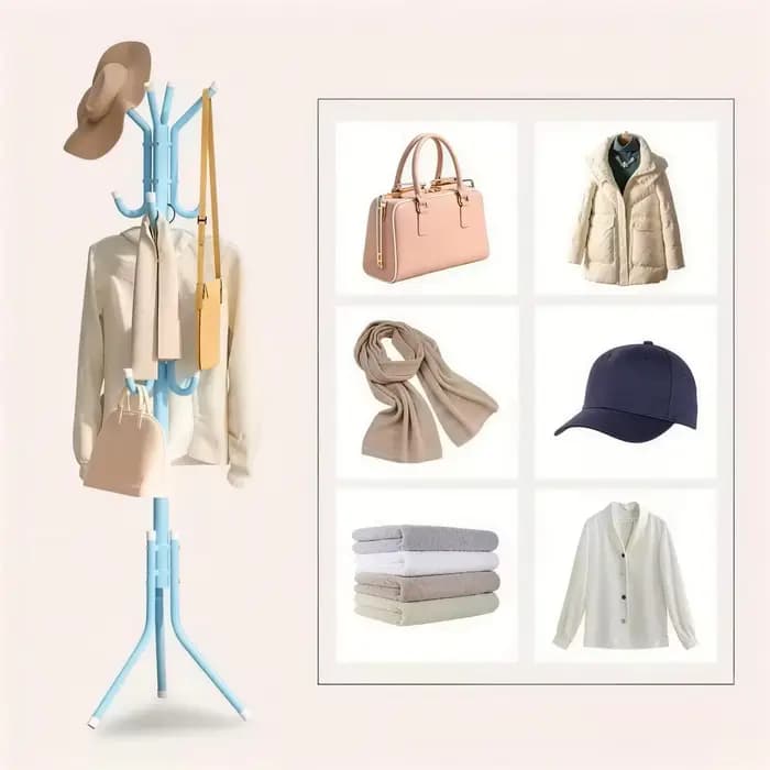 Porte-manteau multifonctionnel en métal